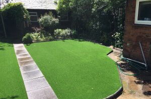 artificial grass with path