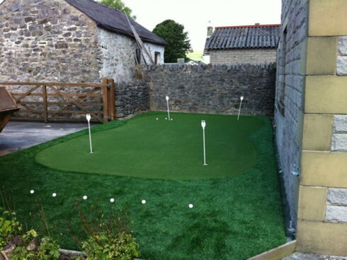 Artificial grass home golf course 3